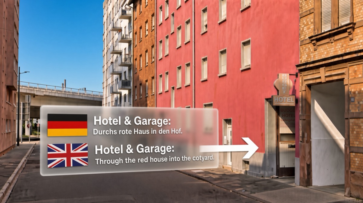 Das rote Haus in der Wredestraße mit der Durchfahrt zum Hinterhof